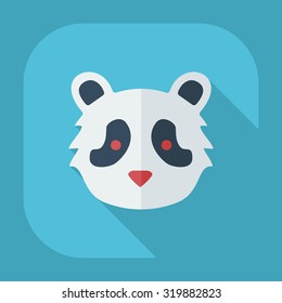 Flat modern design with shadow icons pandas