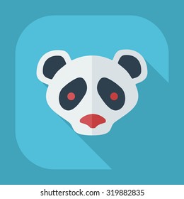 Flat modern design with shadow icons pandas