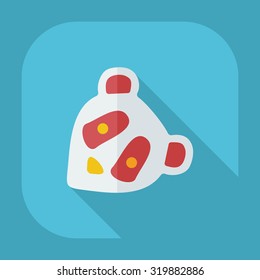 Flat modern design with shadow icons pandas