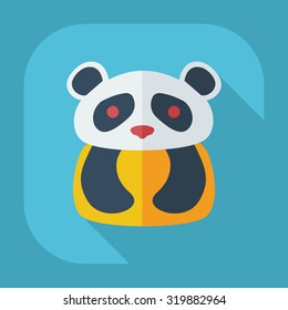 Flat modern design with shadow icons pandas