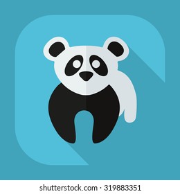 Flat modern design with shadow icons pandas