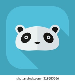 Flat modern design with shadow icons pandas
