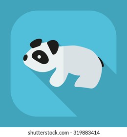 Flat modern design with shadow icons pandas