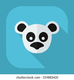 Flat modern design with shadow icons pandas