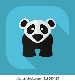 Flat modern design with shadow icons pandas