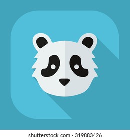 Flat modern design with shadow icons pandas