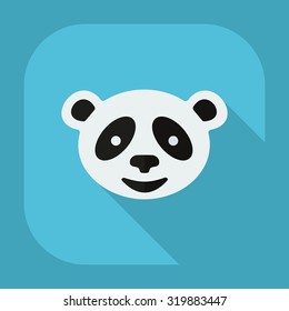 Flat modern design with shadow icons pandas