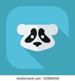 Flat modern design with shadow icons pandas