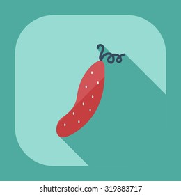 Flat modern design with shadow icons cucumber
