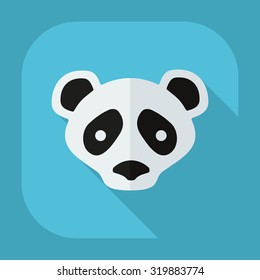 Flat modern design with shadow icons pandas