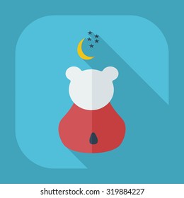 Flat modern design with shadow icons panda love