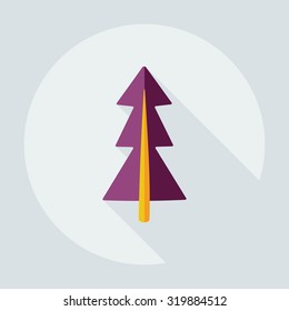 Flat modern design with shadow icons pine