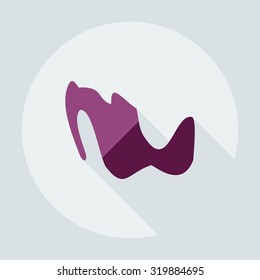 Flat modern design with shadow icons map of Mexico