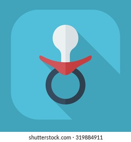 Flat modern design with shadow icons soother