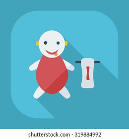 Flat modern design with shadow icons children