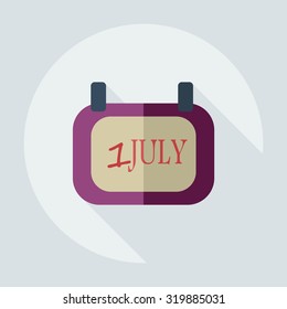 Flat modern design with shadow icons July 1