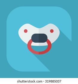 Flat modern design with shadow icons soother