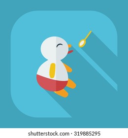Flat modern design with shadow icons children