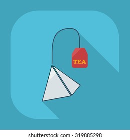 Flat modern design with shadow icons tea