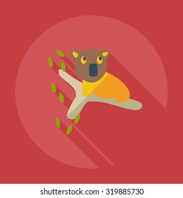 Flat modern design with shadow icons koala