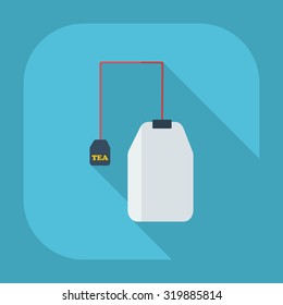 Flat modern design with shadow icons tea