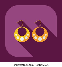 Flat modern design with shadow icons bijouterie
