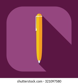 Flat modern design with shadow icons pen