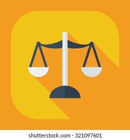 Flat modern design with shadow icons law
