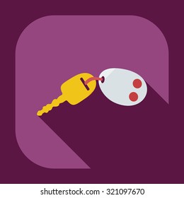 Flat modern design with shadow icons the keys