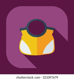 Flat modern design with shadow icons handbag