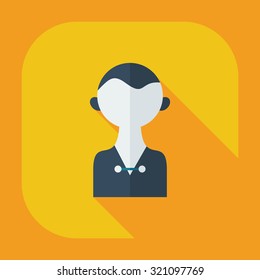 Flat modern design with shadow icons journalist