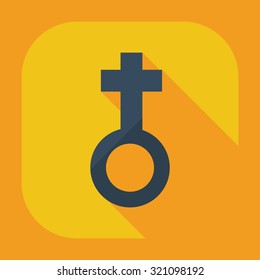 Flat modern design with shadow icons female