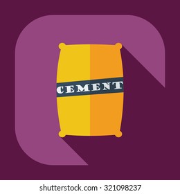 Flat modern design with shadow icons cement