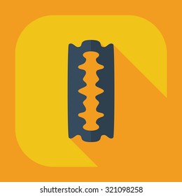 Flat modern design with shadow icons blade