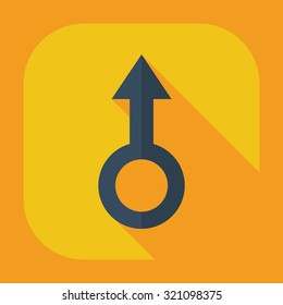 Flat modern design with shadow icons male