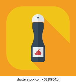 Flat modern design with shadow icons hair spray