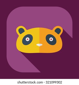 Flat modern design with shadow icons pandas