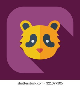 Flat modern design with shadow icons pandas