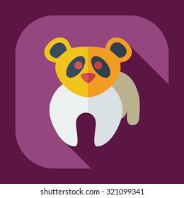 Flat modern design with shadow icons pandas