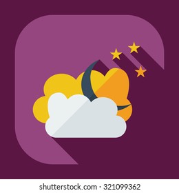 Flat modern design with shadow icons Muslim heaven