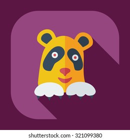 Flat modern design with shadow icons pandas