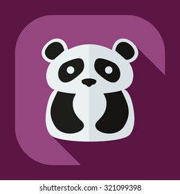 Flat modern design with shadow icons pandas