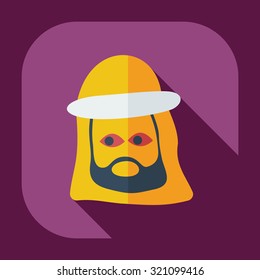 Flat modern design with shadow icons Muslims