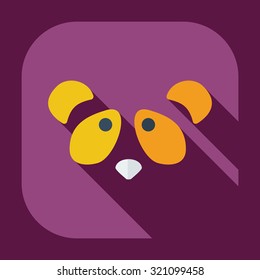 Flat modern design with shadow icons pandas