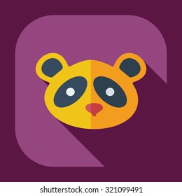 Flat modern design with shadow icons pandas