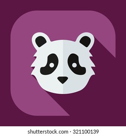 Flat modern design with shadow icons pandas