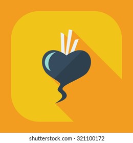 Flat modern design with shadow icons beet
