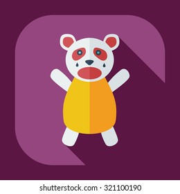 Flat modern design with shadow icons panda crying
