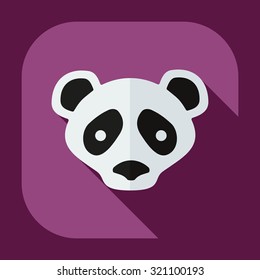 Flat modern design with shadow icons pandas