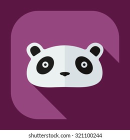 Flat modern design with shadow icons pandas